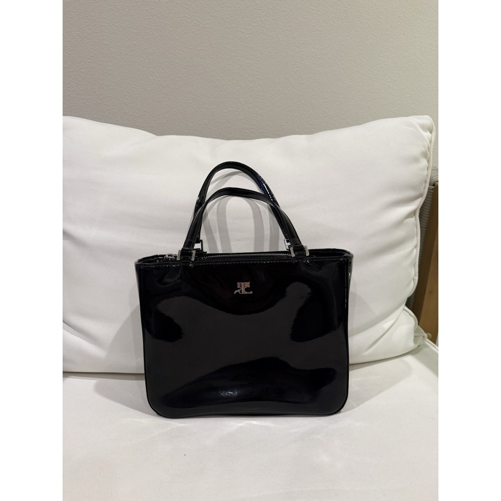 Courreges Patient Leather Tote Bag Purse Small‎ Paris Designer